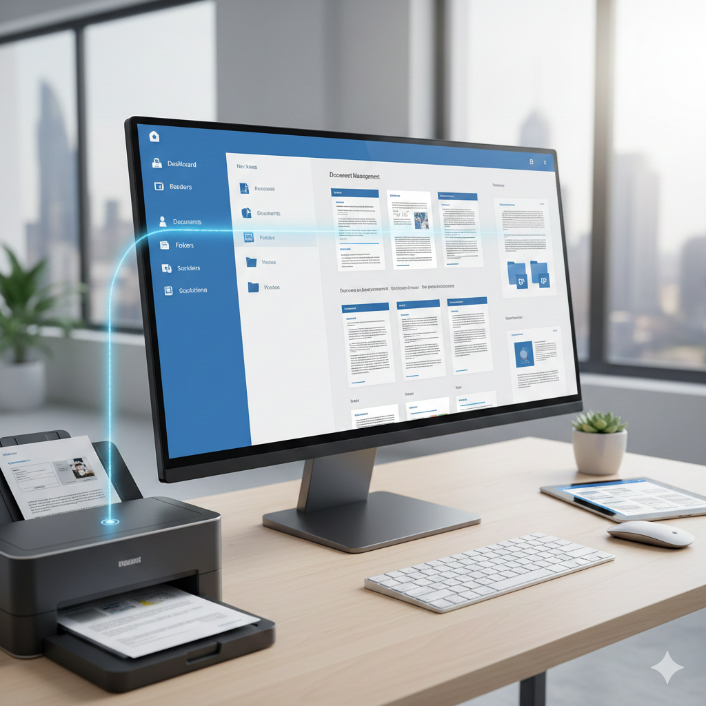 Kofax PaperPort document management software for scanning and organizing PDFs